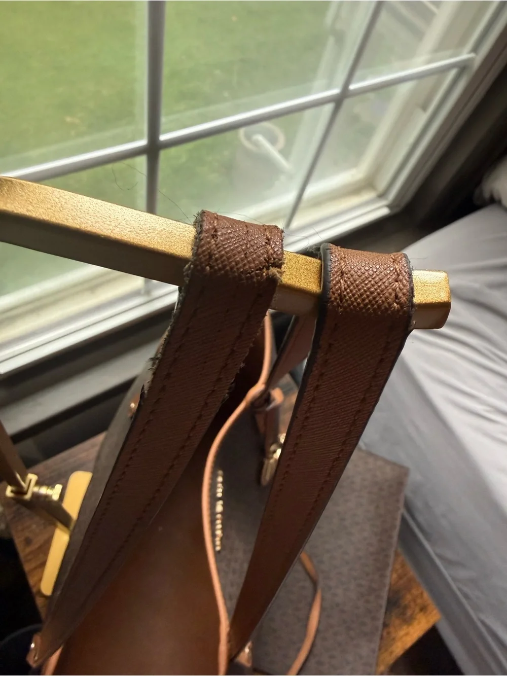 Flawed Michael Kors Brown Signature Tote Bag with Matching Wristlet - Picture 5 of 12
